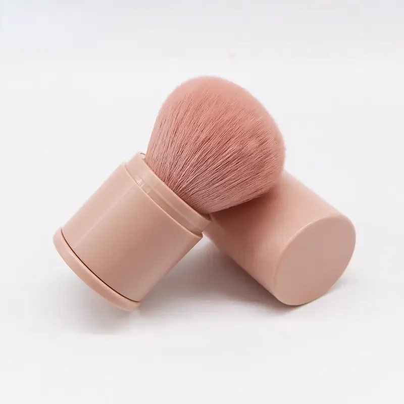 Pennelli per trucco Comodo pennello per trucco retrattile Un grande pennello per fard in polvere con coperchio Strumenti di bellezza