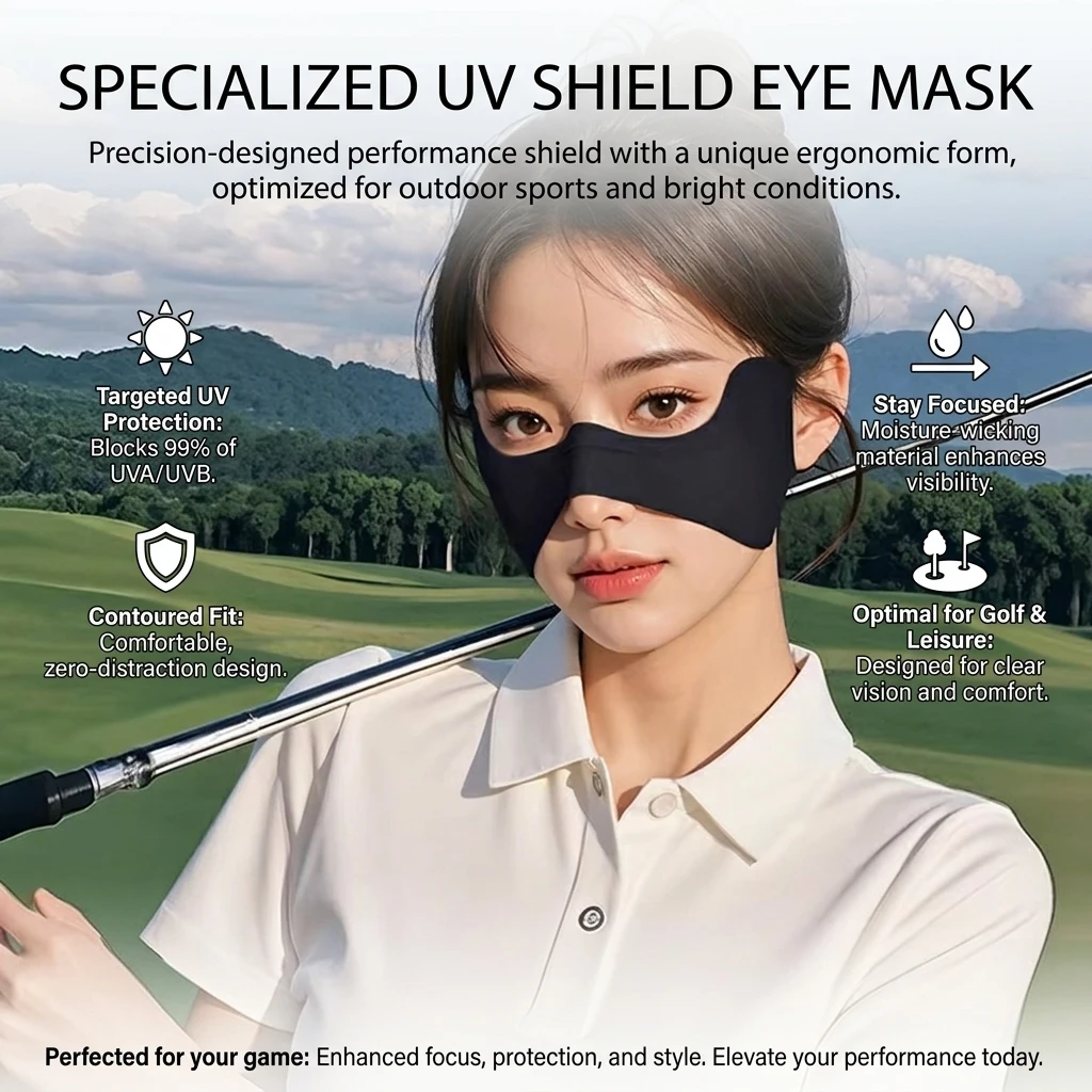 

Sun Protection Face Mask Lightweight UPF50+ Breathable Mesh Butterfly Ear Hook Design for Running Cycling Golf Outdoor Sports