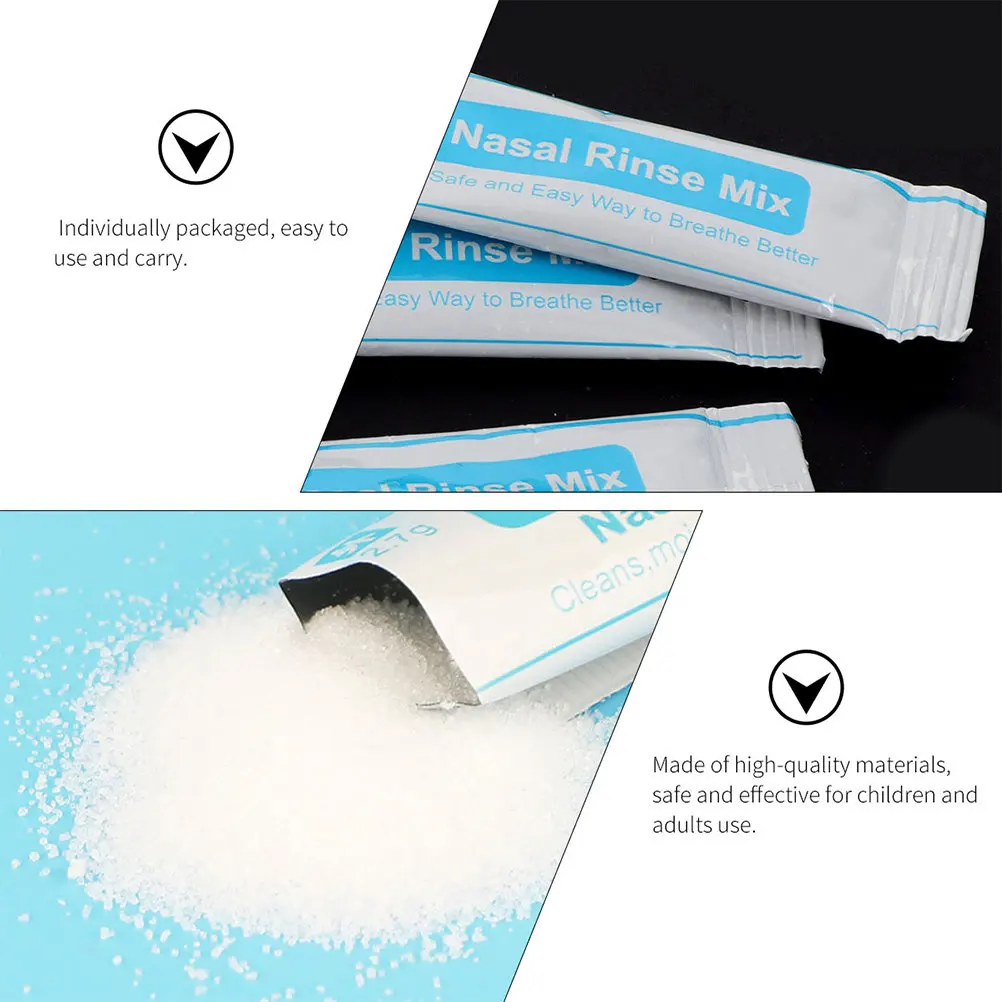 80Pcs Nasal Rinse Salt Packets High Quality Safe Suitable for Nasal Cleaning Daily Care and Nose Protector Salt - view 3