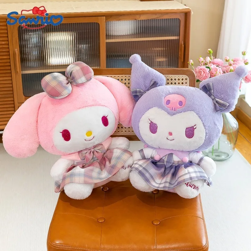 45/55/75CM Big Size Sanrio Kuromi My Melody Anime Plush Stuffed Doll Room Decoration Plushies Pillow Kawaii Ornaments Gifts