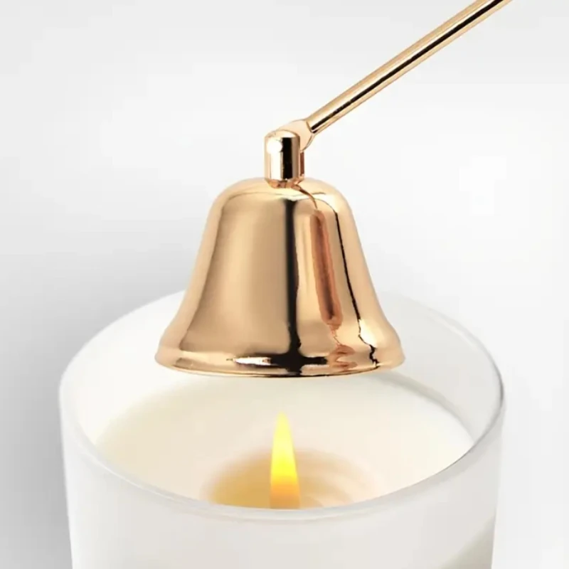 Candle Cover Bell-shape Long Handle Candle Holder Stainless Steel Candle Extinguisher Home Accessories Decoration Match Trimming