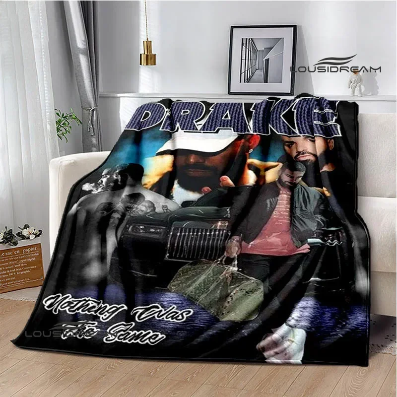 

3D Rapper Drake Printed blankets blanket Picnic blanket Warm Flannel blankets Home bed linings blankets for beds Birthday Gift