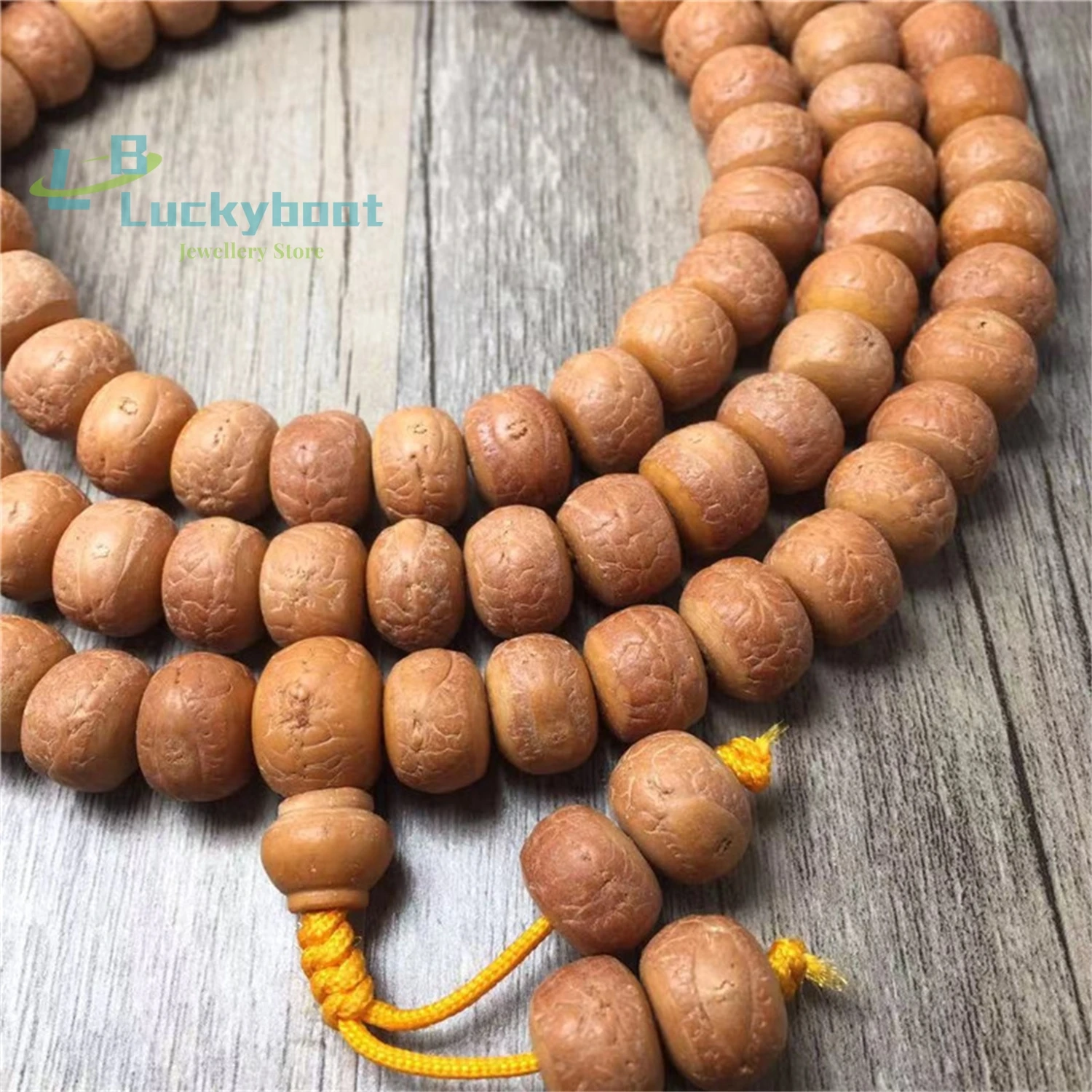 Nepalese Yellow-Skinned Phoenix Eye Bodhi Seed 108 Tibetan-Style Bracelets Hand-Held Buddhist Beads Play Male And Female Rosary