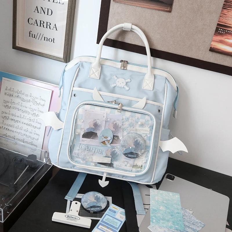 Japanese  Original Transparent Ita Bag Large Capacity Mochilas Mujer Daily Using Mochilas All-match Student Backpack Women Bags