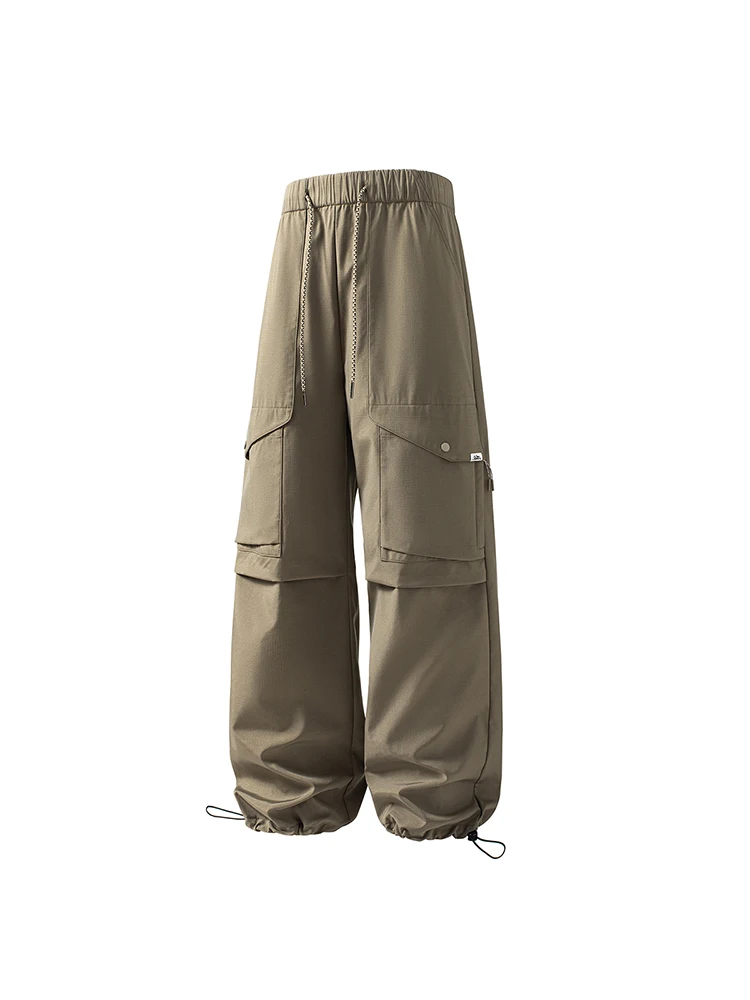 

Retro Casual Pants Men's INS Trendy Brand Functional Sle Loose Straight Leg Sport Workwear Long Trousers Autumn Early