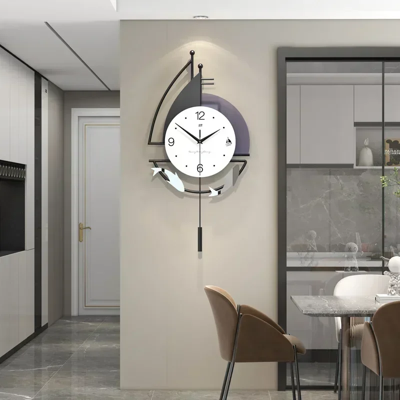 For  Nordic Home Decor,Living Room Interior Hanging Clock, Nordic Home Decoration,Silent Horologe