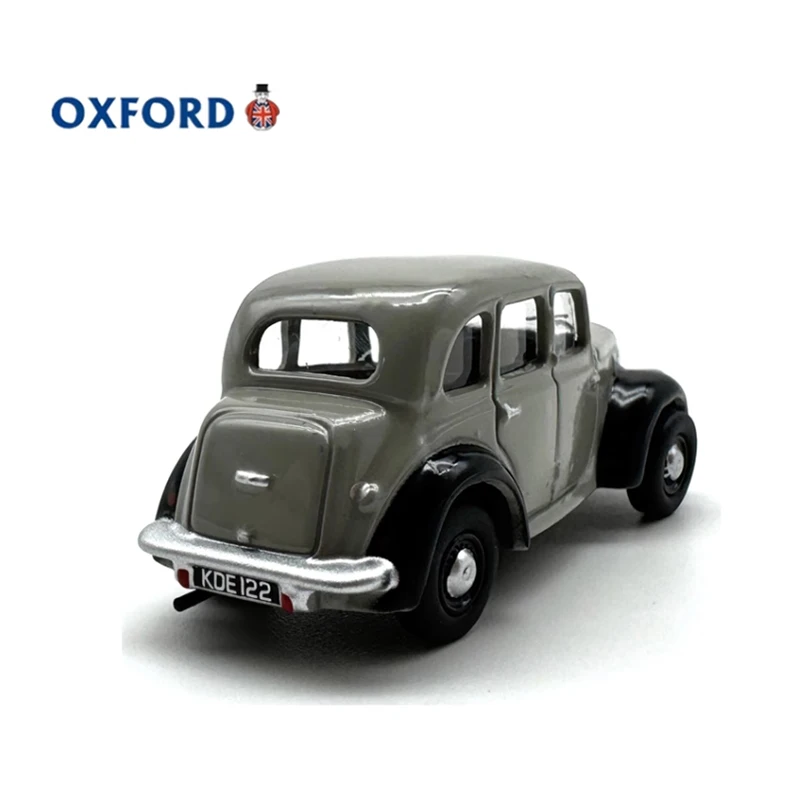 OXFORD Diecast 1:76 Scale Morris Eight E Sedan Grey Alloy Car Model Finished Product Simulation Toy Static Model Display