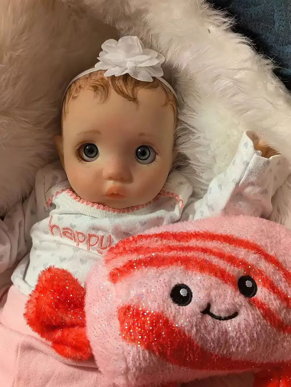 EGO Customized Limited Supply 16inch Reborn Baby Peeka With Hand Painted Hair Already Finished Doll Christmas Gift