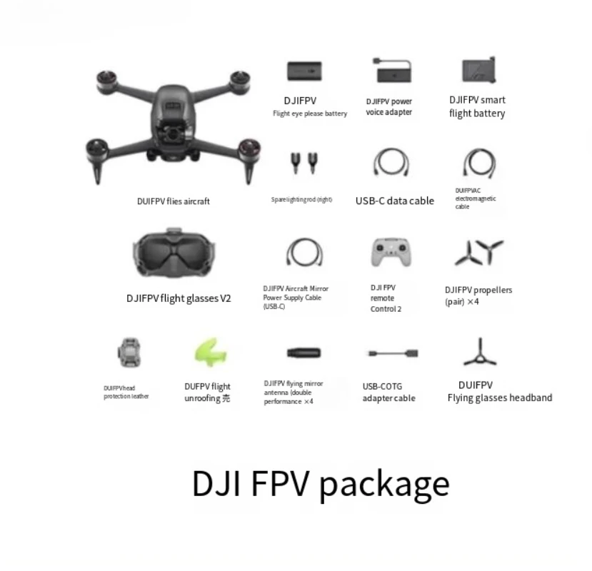 Pour DJI FPV – ensemble standard d'exploration FPV, machine de croisement originale non ouverte et inactivée