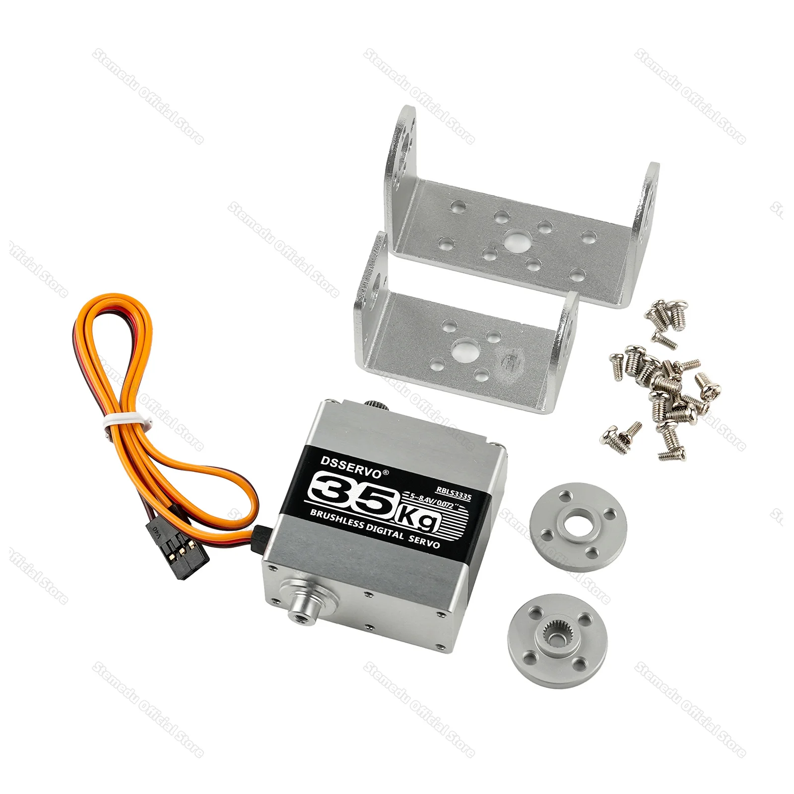 All Metal 35KG Dual Axis Digital Servos Brushless Motor Steel Gear IP67 Waterproof RC Servo for RC Truck & Competition Robot Arm view 5