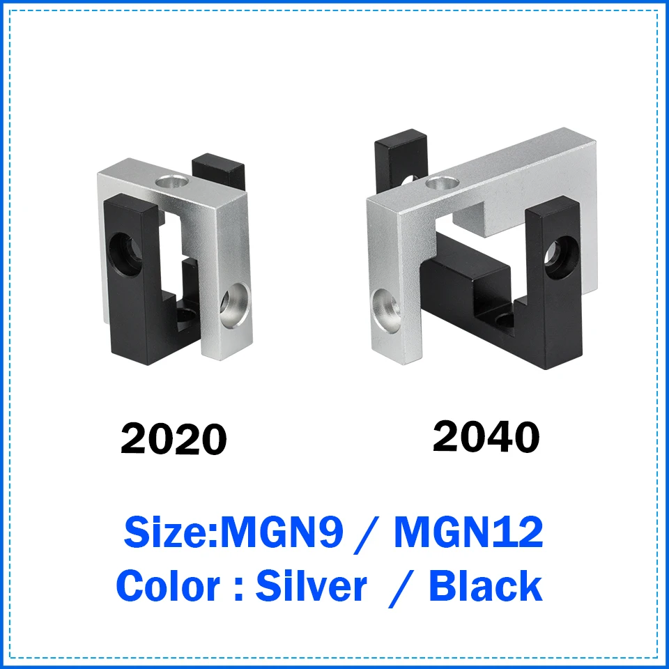 

BLV Ender-3 3D Printer Parts 2020 2040 Profile Fixed Block With Screw Kit For MGN9/MGN12 Linear Guide Fixed Block