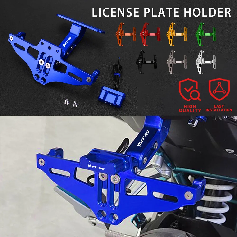 

Motorcycle Rear License Plate Number Holder and Turn Signal Lights For YAMAHA MT125 MT-125 2015 2016 2017 2018-2021 2022 2023