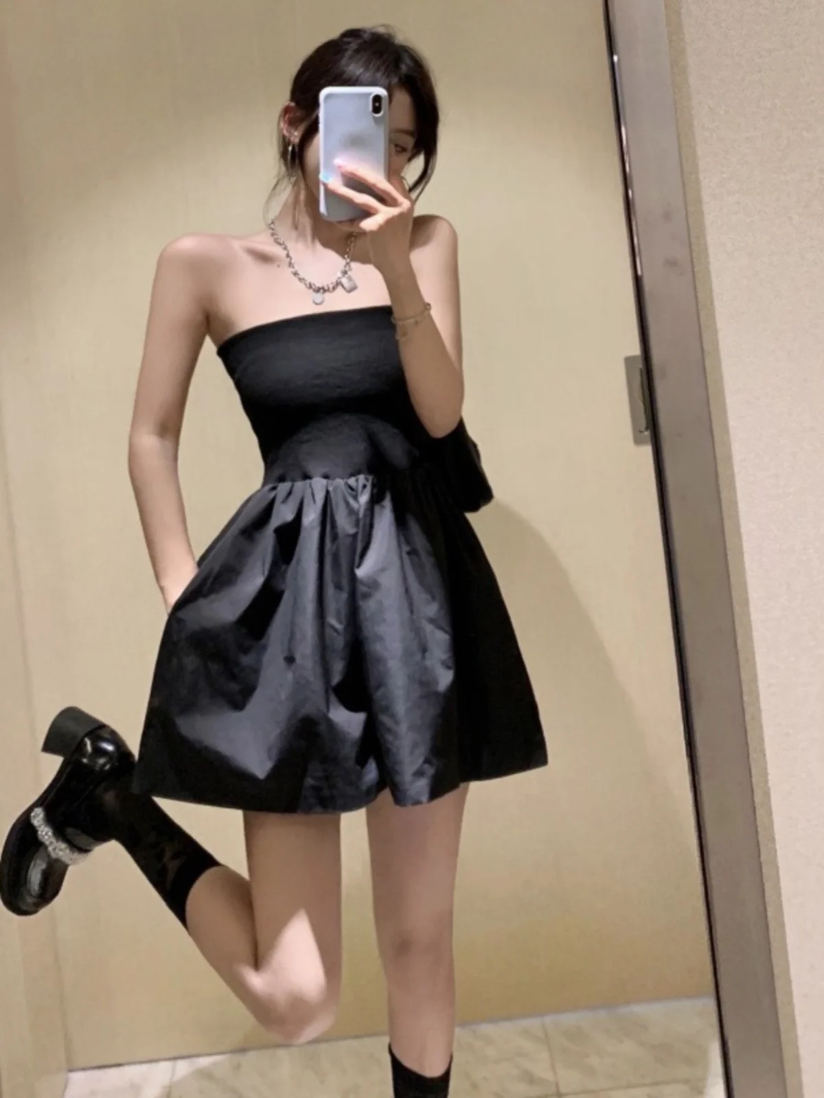 여성 여름 하이웨이스트 원피스 레이온 코튼 혼방 편안한 와이드 레그 팬츠 트렌디 캐주얼 하이웨이스트 코르셋 탑