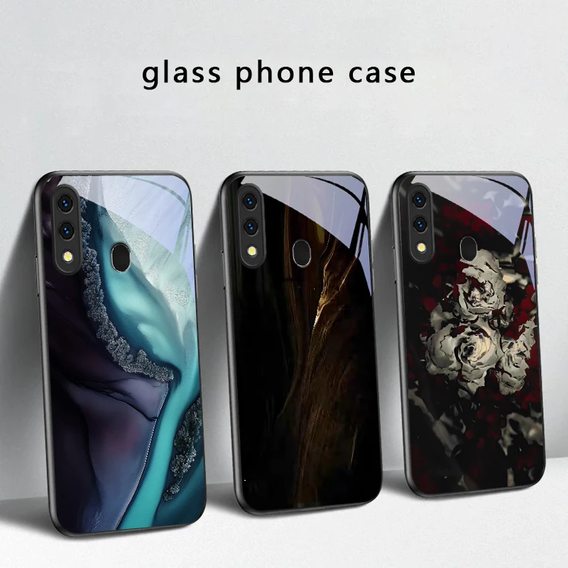 Bark texture texture For Samsung Galaxy A30 A31 A32 A33 A34 A35 A42 A30s A20 A25 A26 A51 A56 A54 A72 A73 A70 Glass Phone Case