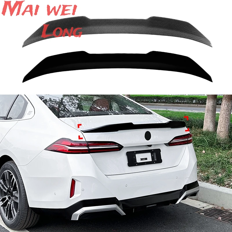 

For BMW New 5 Series G60 i5 2024+ 520i 525i 528i 530i 535i MP Style Carbon Glossy Black Rear Trunk Lid Car Spoiler Wings Tuning