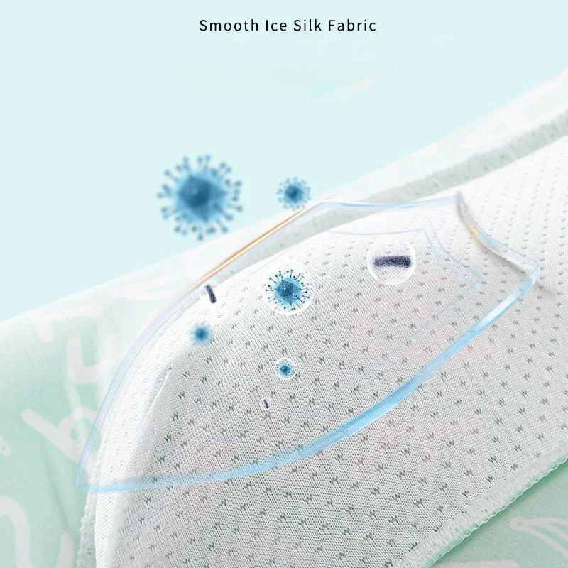 10PCS Men Underwear Ice silk Gentlemen Underwear Print Underwear Breathable Antibacterial Shorts Men Boyshort Plus Size L-4XL