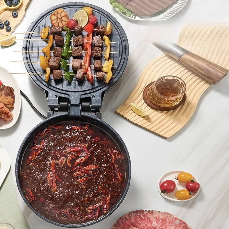 Removable and washable suspended electric cake pan household deepened pancake machine double-sided heated pancake pan