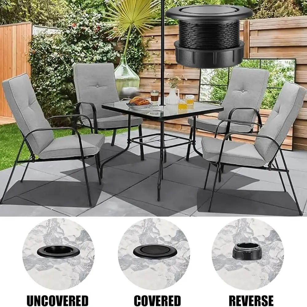 Extra Thick Patio Umbrella Hole Ring Plug Cap Weatherproof Durable Yard Parasol Hole Cover Insert Garden Tool