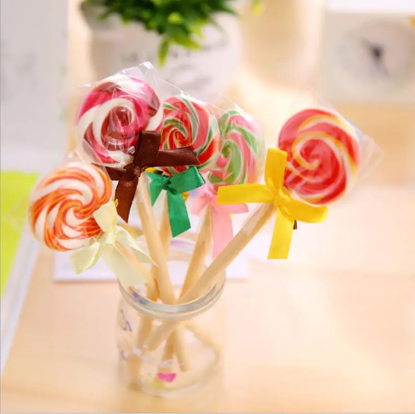 Ellen Brook 1 Pcs Kawaii School Supply Office Stationery Ballpoint Pen Handles Creative Cute Gift Lollipop Sweet Candy Styling