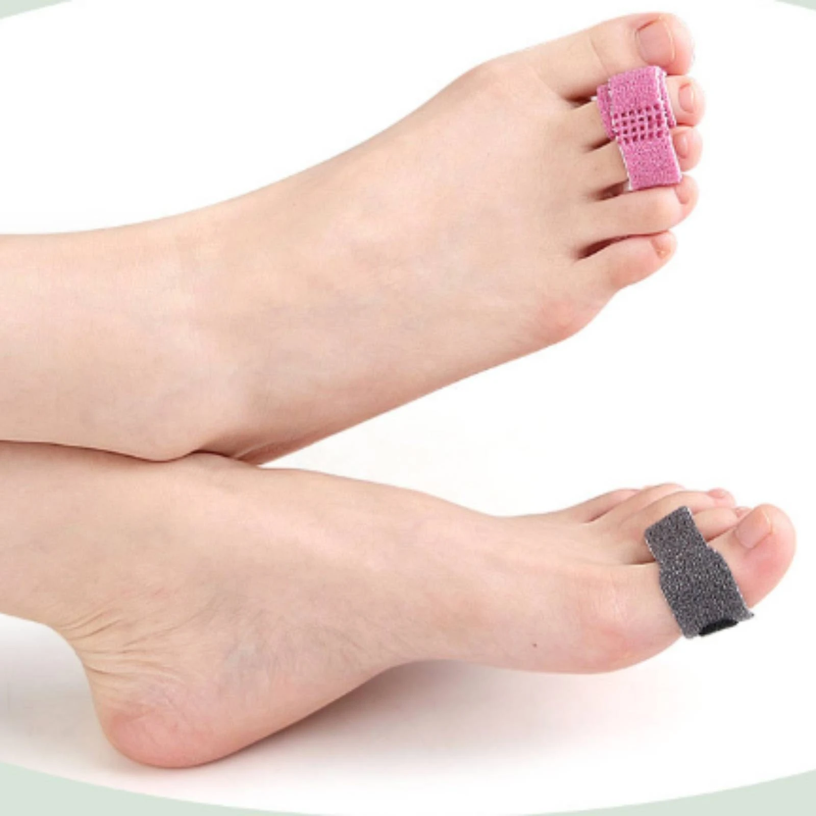Toe Strap with Hook-and-Loop Lightweight Toe Wrap Compression Foot Wrap Flexible Stretchable for Castor Oil Application