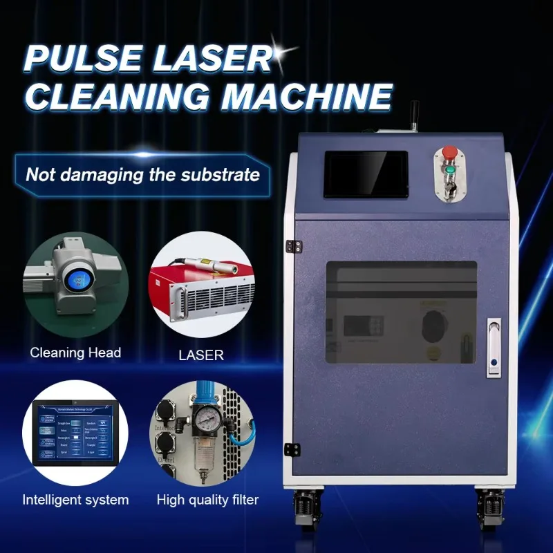 Dry Ice Cleaning Machine/Laser Cleaning Machine For Car Paint Graffiti Rust Oil Wood Removal Customized