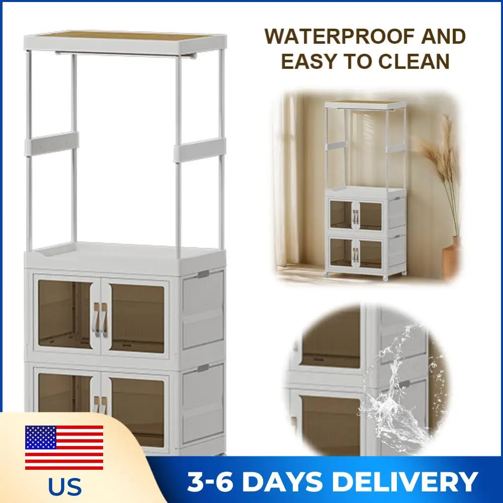 

Мобильный шкаф-гардероб с вешалкой и органайзером для одежды, стеллаж для спальни и гостиной