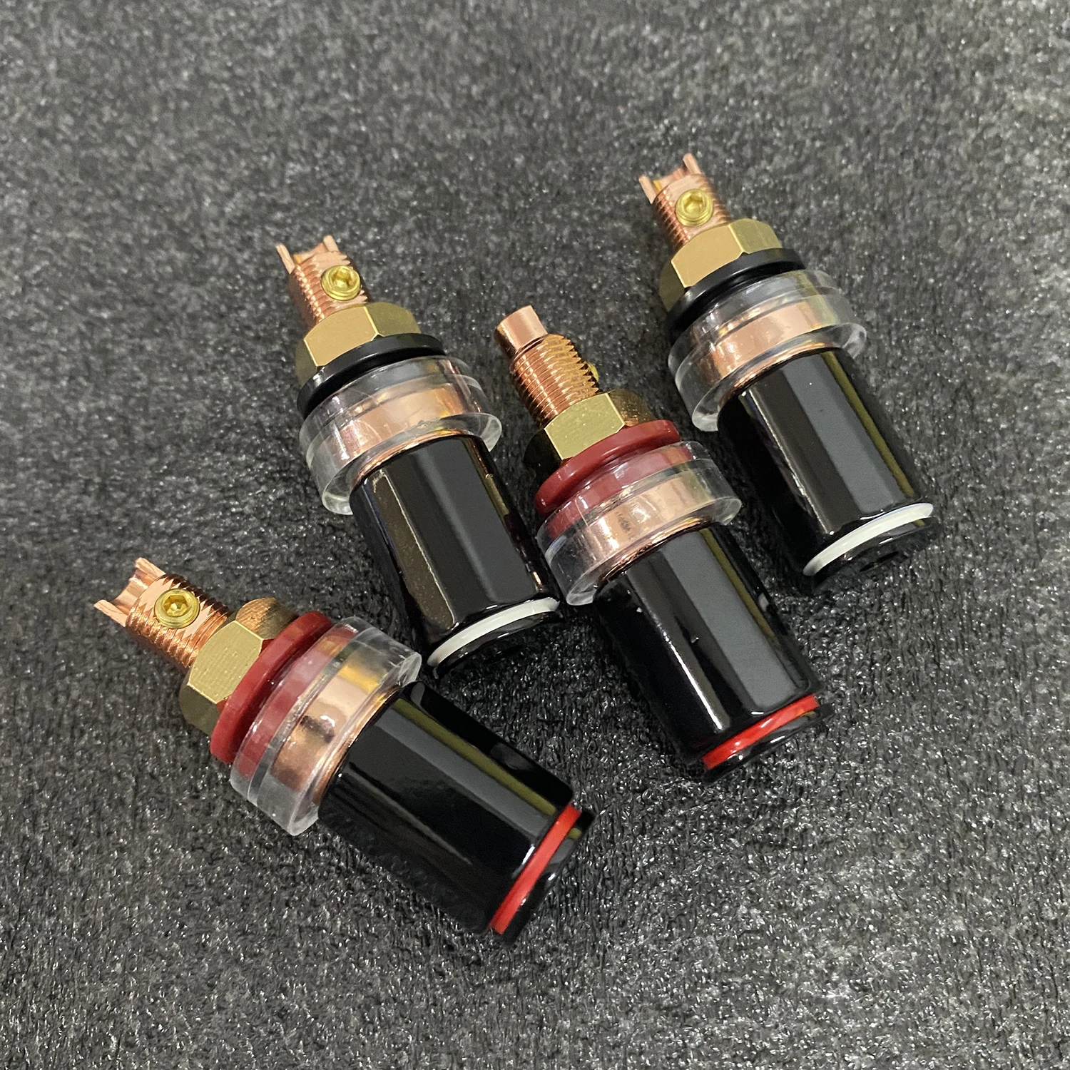 High-End Binding Post Rhodium Plated Audio Binding Post for HiFi Audio Power Speaker Amplifier Socket Panel Chassis Mount