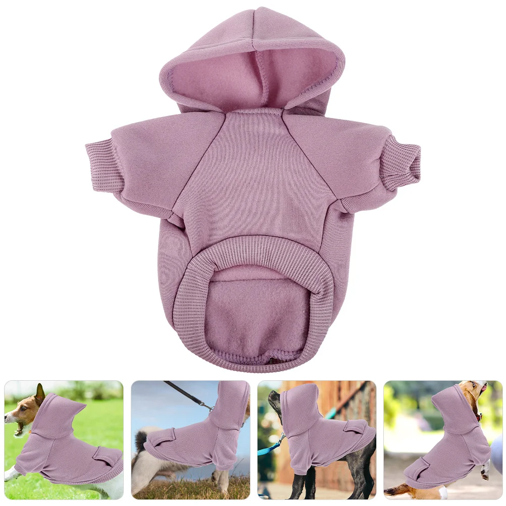 

Cotton Dog Hoodie Sweatshirt Warm Winter Pet Outfit for Small Medium Dogs Autumn Cold Weather Outdoor Walking Running Activity