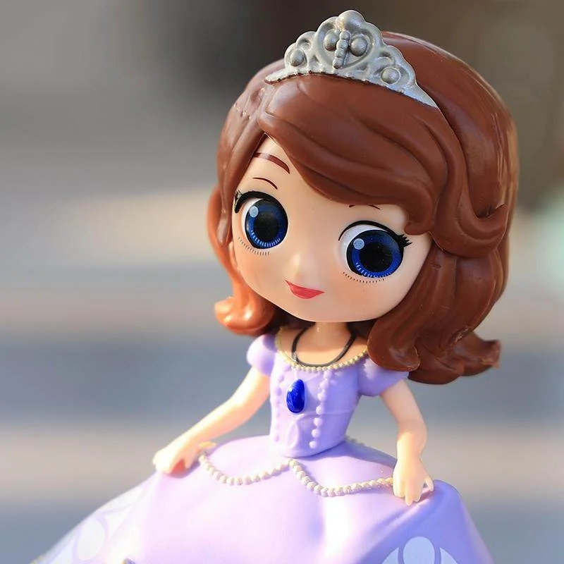 Figurka kolekcjonerska Qposket Disney Sofia, dekoracja na tort, model, zabawka, prezent, kolekcje, produkty pochodne z animacji