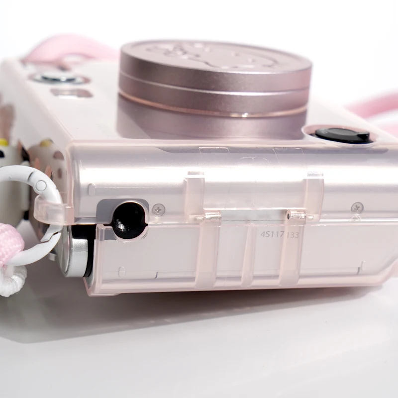 Przezroczysty zestaw etui ochronnych do Fujifilm Instax Mini Evo, przezroczysta osłona z PVC z regulowanym plecionym paskiem na ramię, akcesoria. — zdjęcie produktu 3