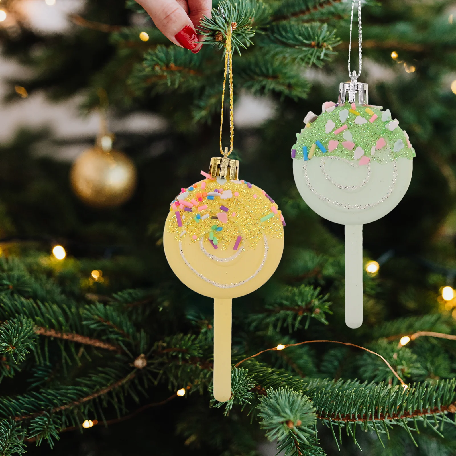 4 個のクリスマスロリポップオーナメント鮮やかなキャンディデコレーションホリデーハンギングオーナメントお祝いパーティーツリーペンダントキャンディデコレーション