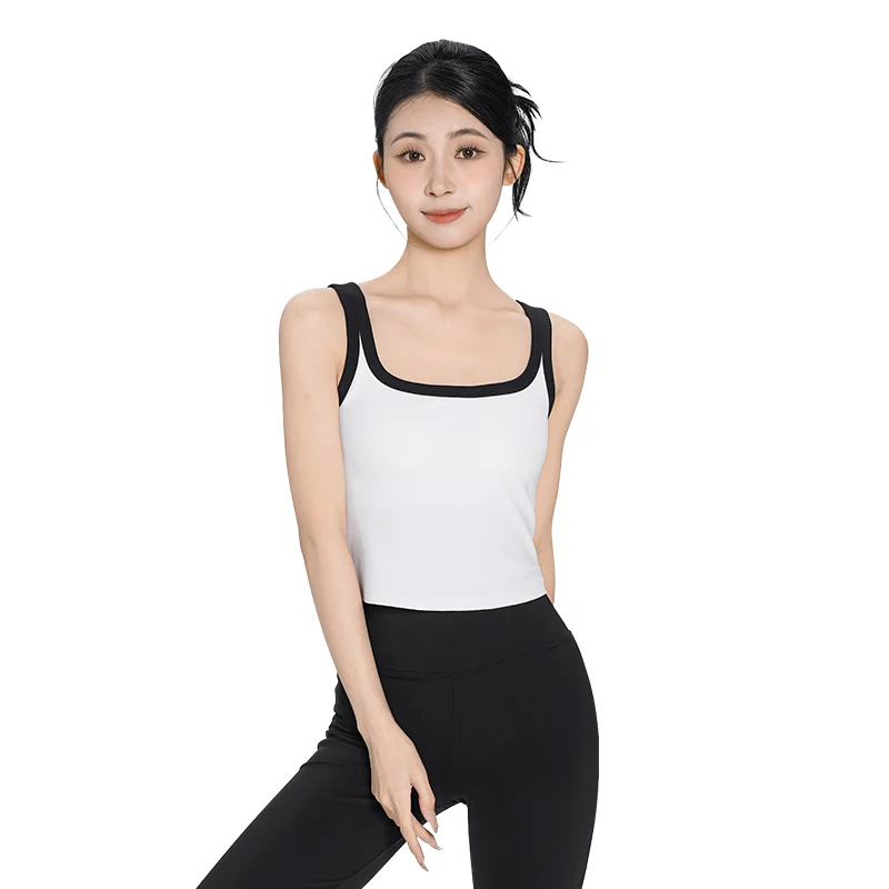 여성 댄스 탑 성인 발레 트레이닝 탑 스포츠 조끼 댄스 기본 댄스 홀터 탑 캐미솔 탑