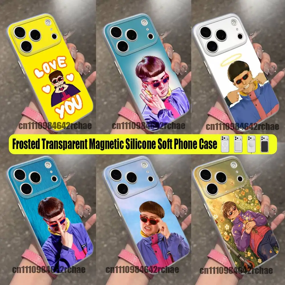 For Oliver Tree Phone Case For iPhone 15 16 12 14 13 17 11 E Mini Plus Air Pro Max For Magsafe Magnetic Clear