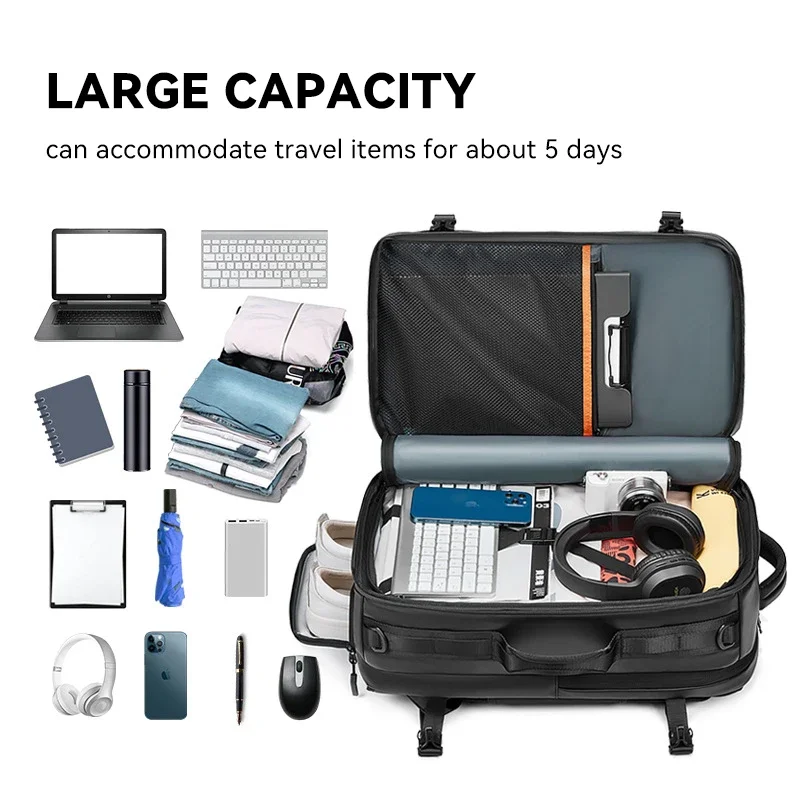 Rucksacks Mens Big Backpack Large Capacity 17.3inch Laptop Bags Waterproof Multifunction Male Business Travel Bagpacks Mochilas
