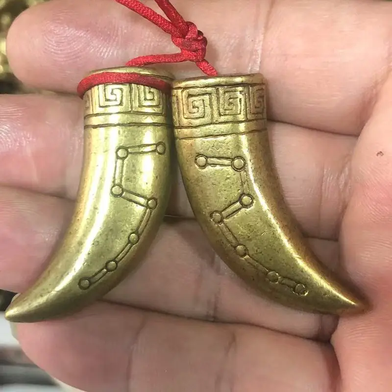 Beidou Seven Stars , Vintage Small Brass , Taoist Sacred Cup, Ethnic Style Craftsmanship
