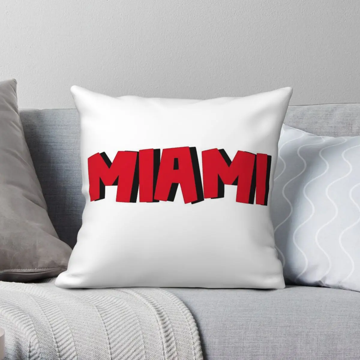 

Miami Ohio Pillowcase Polyester Linen Velvet Pattern Zip Decorative Pillow Case Home Cushion Cover