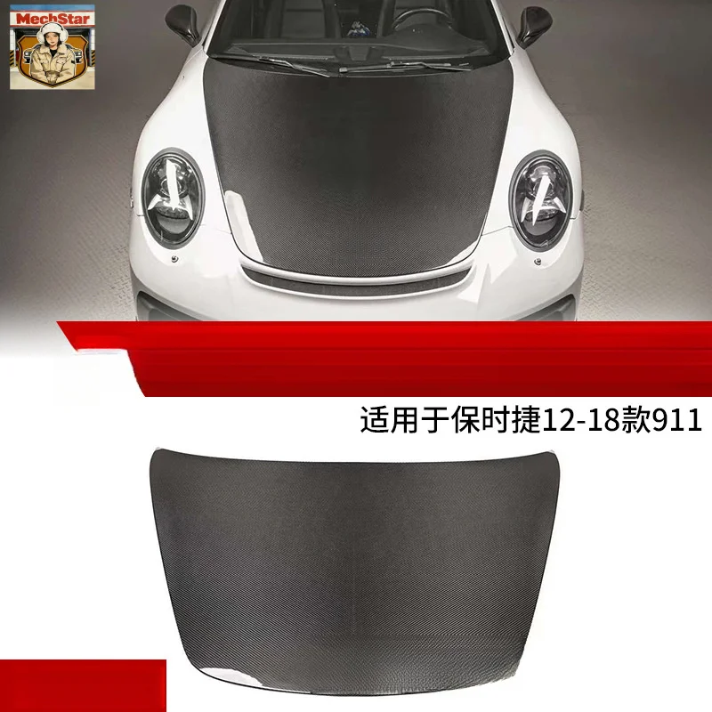 

Suitable for 12-18 Porsche 911 Modified Upgrade Carbon Fiber Original Style Hood Real Carbon Fiber Modification Parts
