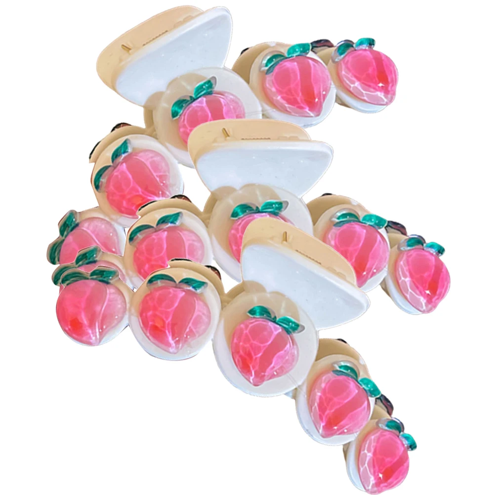 

3 Pcs Peach Cute Accessories Women Long Acrylic Claw Clips for Thick Stylish Hair Claw Sweet Fashionable for Girls