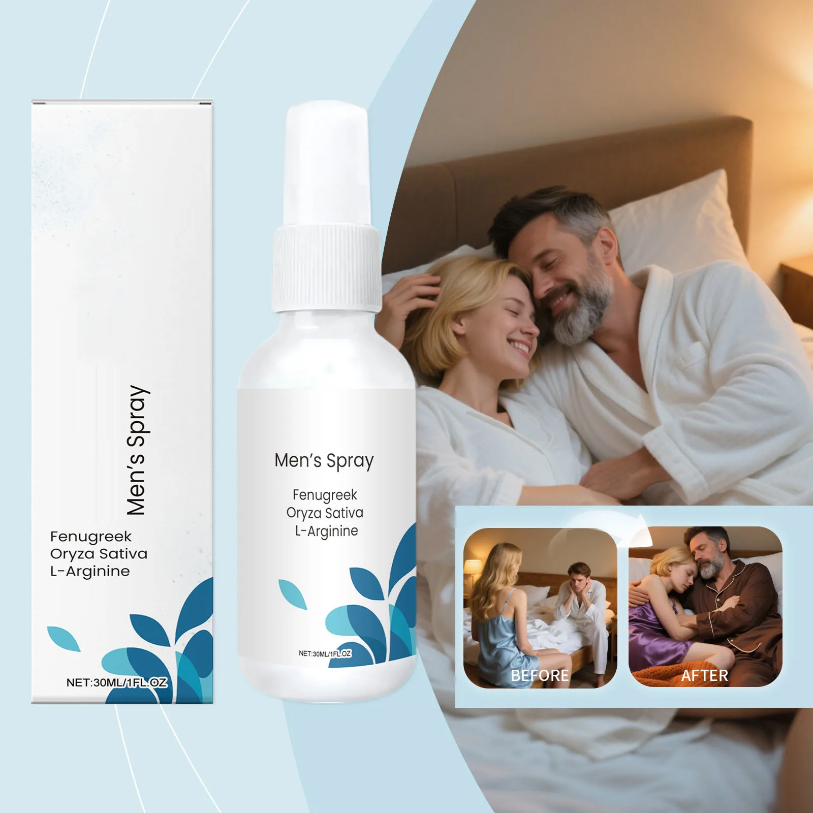

Men'S Care Spray Gently Nourishes Men'S Bodies Making Them Feel Refreshed And Delicate Enhancing Their Daily Condition，30ml