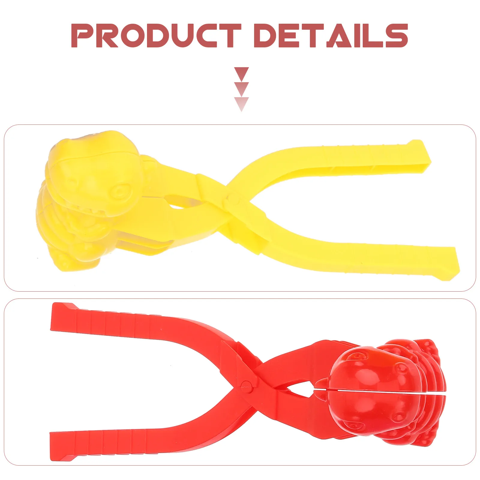 4Pcs Makers Dinosaur Shape Premium Plastic Snow Clamps Winter Outdoor Sand Play Games for Kids Family Fun