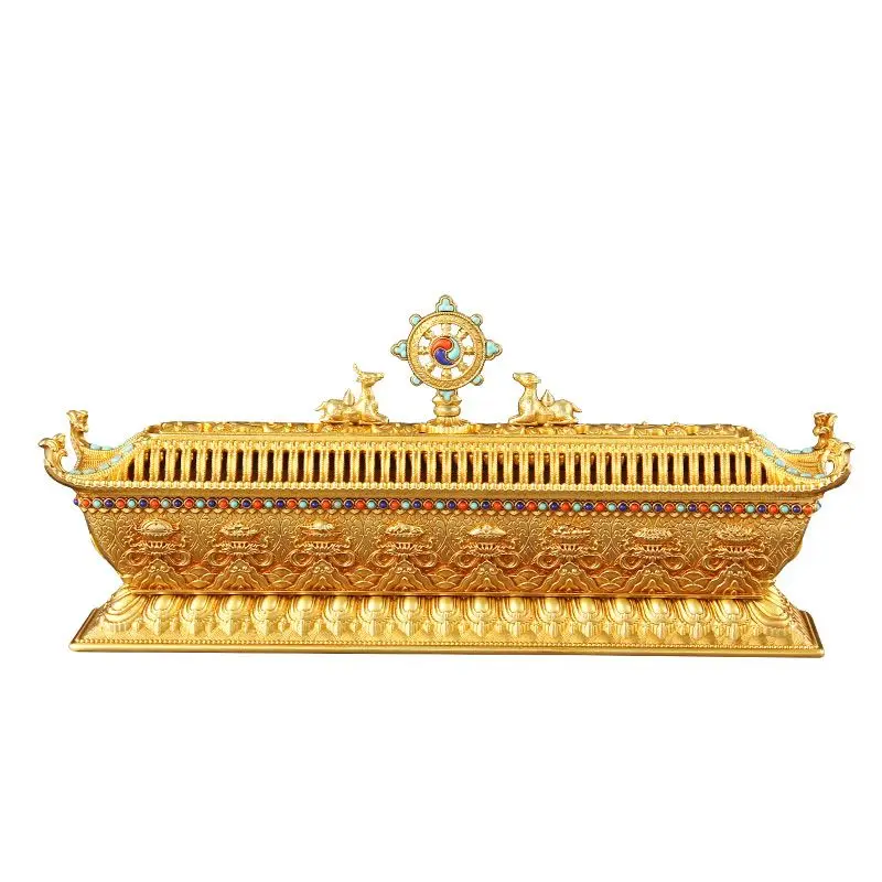 

Pure copper household Buddha incense burner horizontal incense road Zen ornament