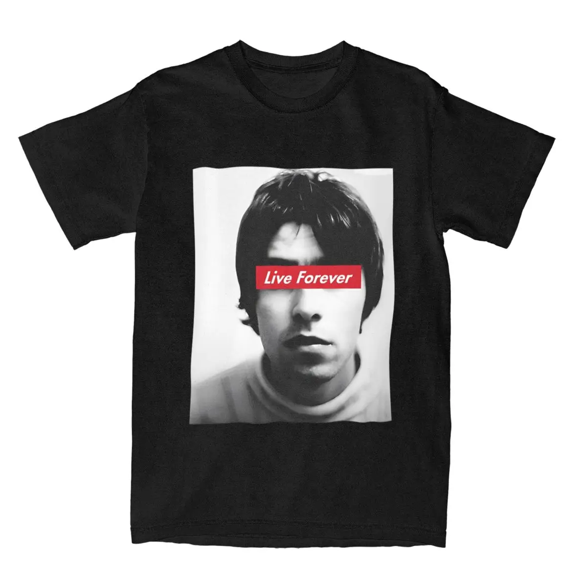 Men O-Oasis Live Forever Gallagher Band T Shirt Cotton Clothes Fun Short Sleeve Round Neck Tee Shirt Summer T-Shirt