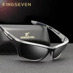 KINGSEVEN Ultralight Frame Polarized Sunglasses Men Fashion New Sports Style Square Sun Glasses Male Outdoor Travel UV Goggles