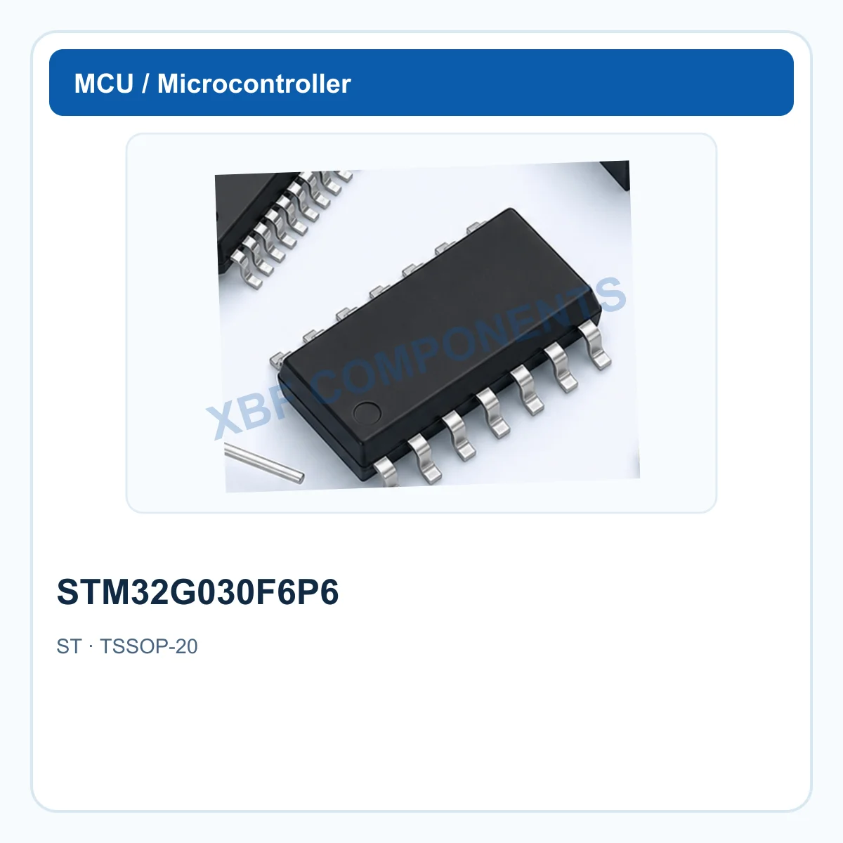 ST STM32G030F6P6 Microcontroller IC ARM Cortex-M0+, 64 MHz, 32 KB Flash, 8 KB SRAM TSSOP-20