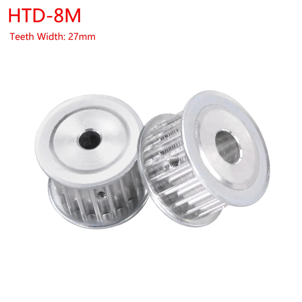 

HTD-8M 24/25/26/28/30/32/34/36/38/40/50/60Teeth Timing Belt Pulley Pitch 8mm AF-type Drive Pulleys Teeth Width 27mm