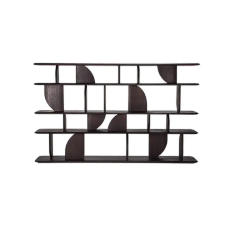 

Oak bookshelf Modern simple wall Home display rack Multi-layer display, sundries cabinet partition