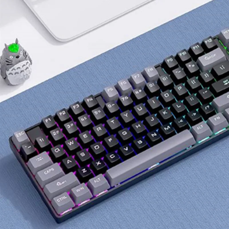 

1Pieces Smailwolf SK18 104-Key Mechanical Keyboard – Luminous Green Switches, Compatible With Laptop/Desktop, For Home & Office