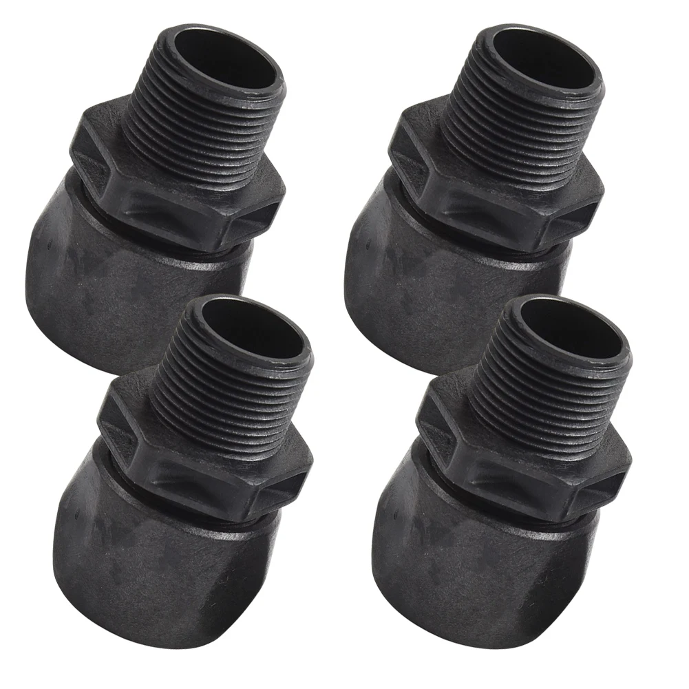 4 Pack R0621000 Quick Connect Fitting Black Plastic Single Softube Adapter For 0.75 Inch For For Polaris Hose Pool Cleaner Parts