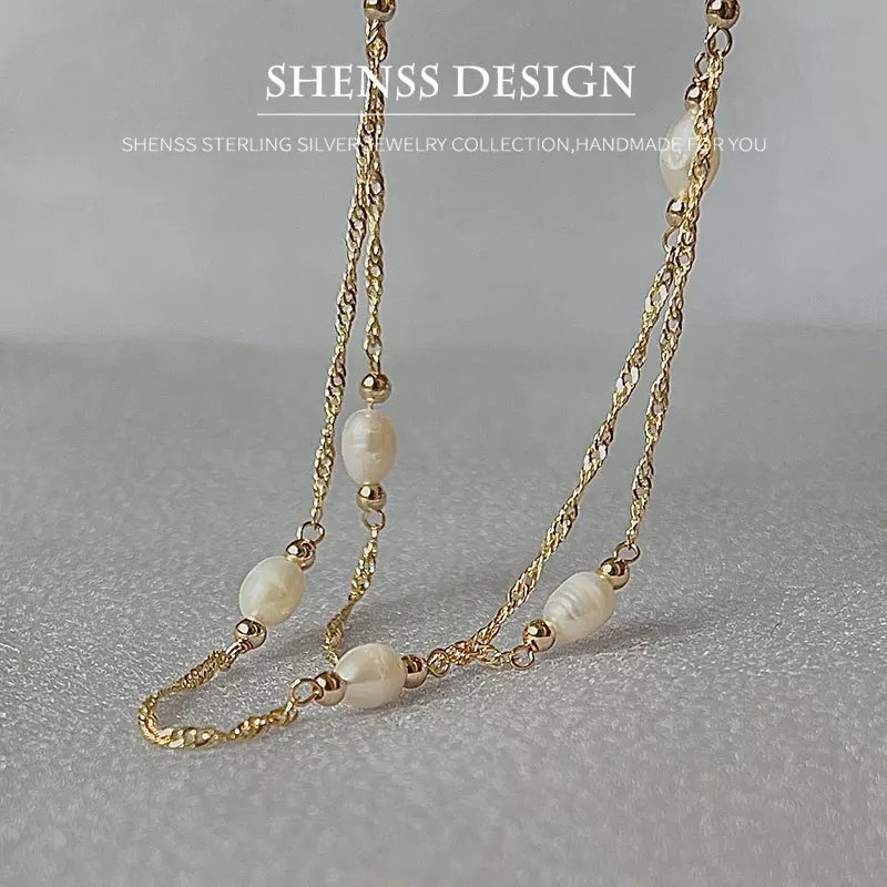 

Natural Freshwater Rice Pearl Necklace