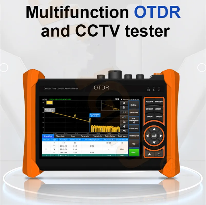 New Android system OTDR & CCTV Tester Handheld 1310 1550 OTDR IPC Tester Fiber tester